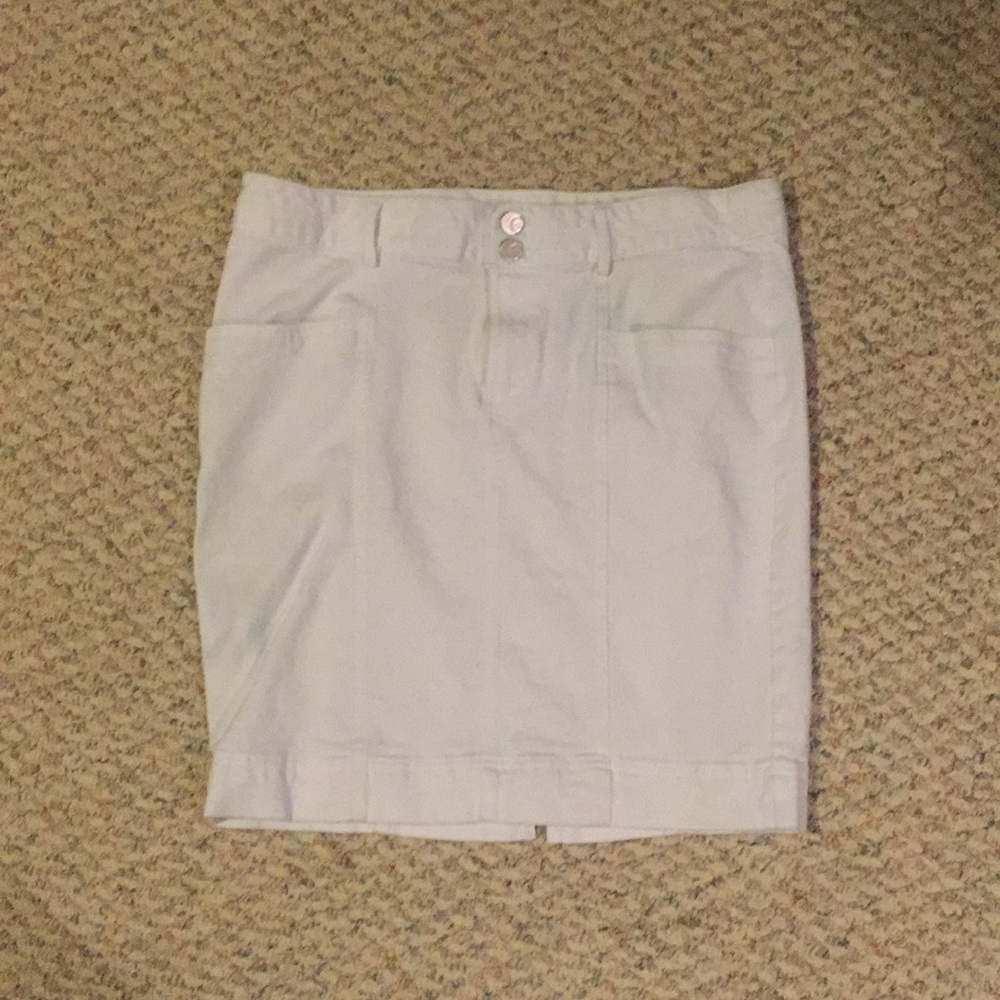 White Jean Skirt